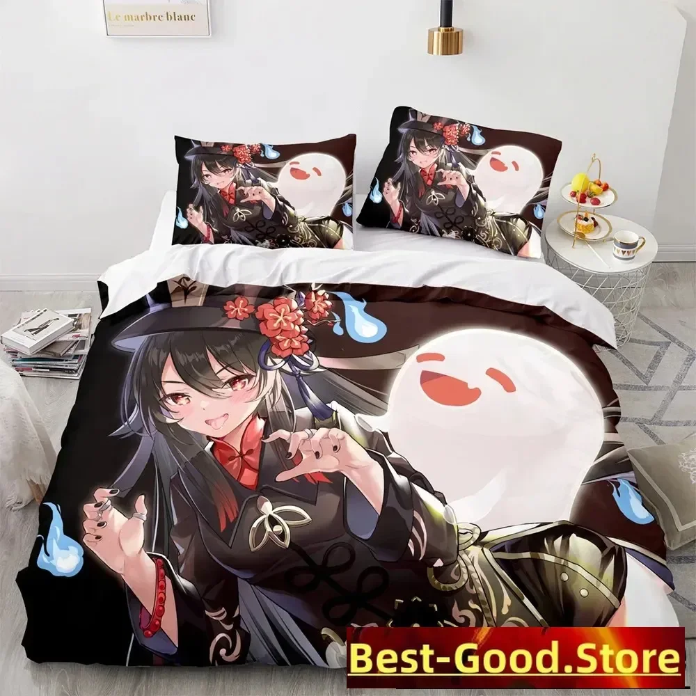 

Genshin Impact Bedding Set Game 3d Print Bed Linen Quilt Soft Duvet Cover Sets Home Textile Queen King Size Girl Kids Room Decor