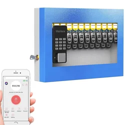 Cassetta di sicurezza per chiavi montaggio a parete, Smart Key Cabinet, APP Bluetooth/Password una tantum/telecomando wi-fi/codice fisso/sblocco chiave, gestione chiave