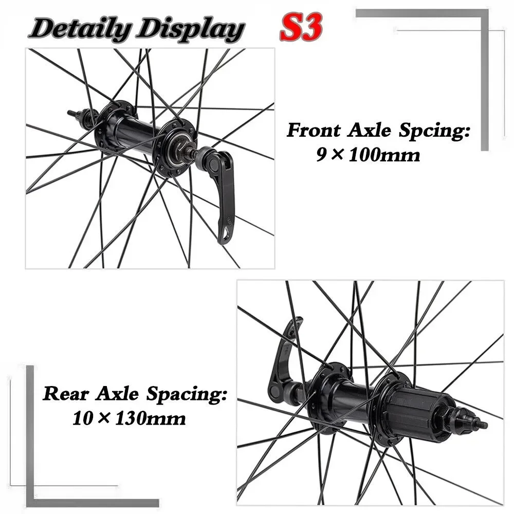 BUCKLOS 700C 23-25C Bicycle Wheels 9*100/10*130MM Road Bike Wheelset 8/9/10 Speed 700C Road Bicycle Wheel Rim