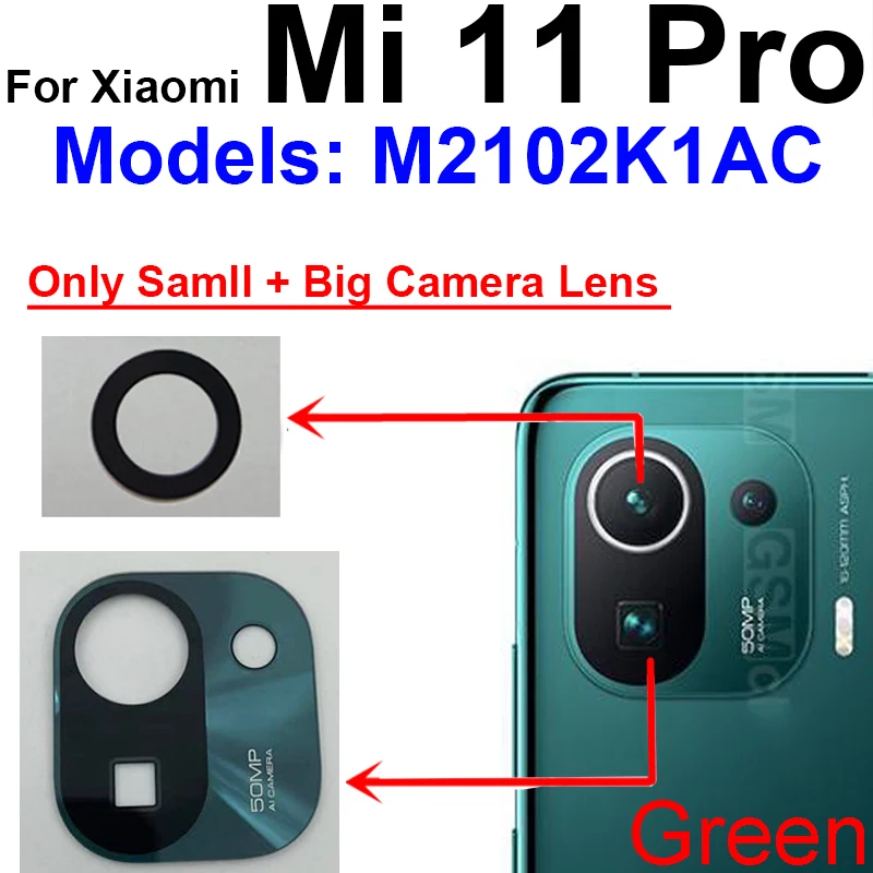 Rear Camera Glass Lens Cover Frame For Xiaomi Mi 11 Pro 11Pro Main Big Back Camera Cover Frame Replacement Parts