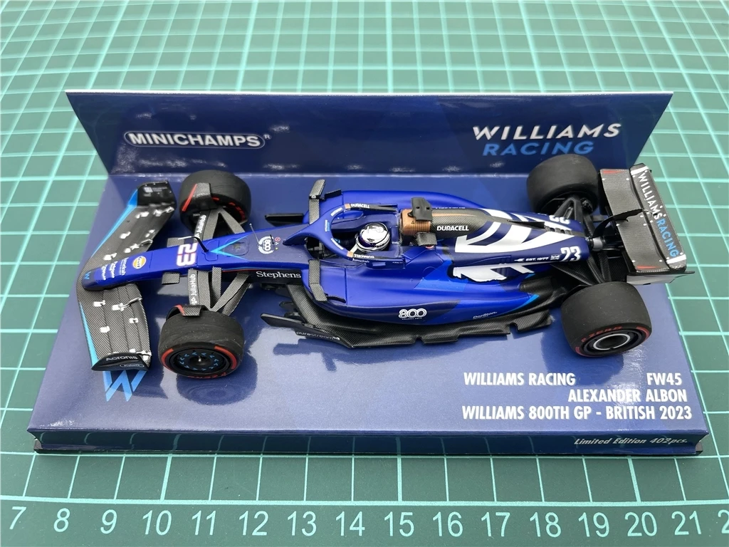 

Minichamps 1:43 F1 FW45 Albon Britain 2023 800 Sessions Simulation Limited Edition Resin Metal Static Car Model Toy Gift