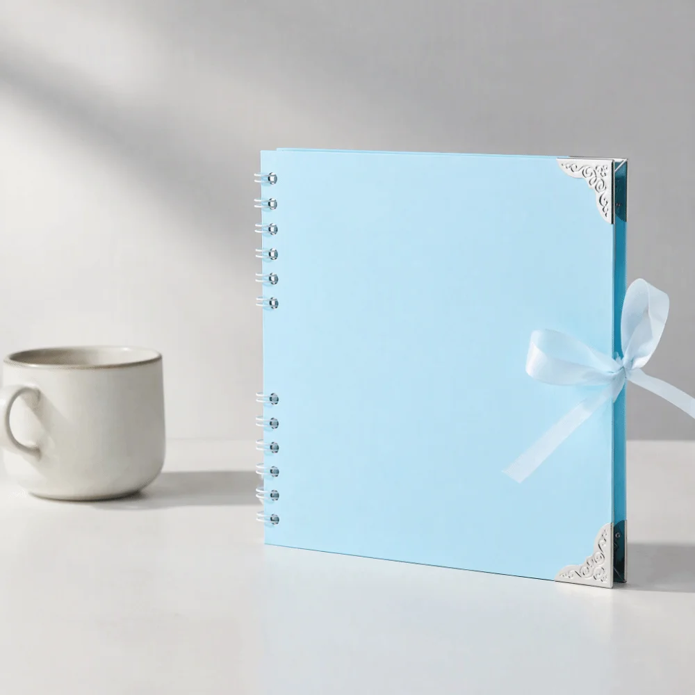 Self Adhesive Photo Album Notepad Blank Pages Hardcover Album Scrapbook Memory Book Lay-Flat Design Kraft Paper Journal Notebook
