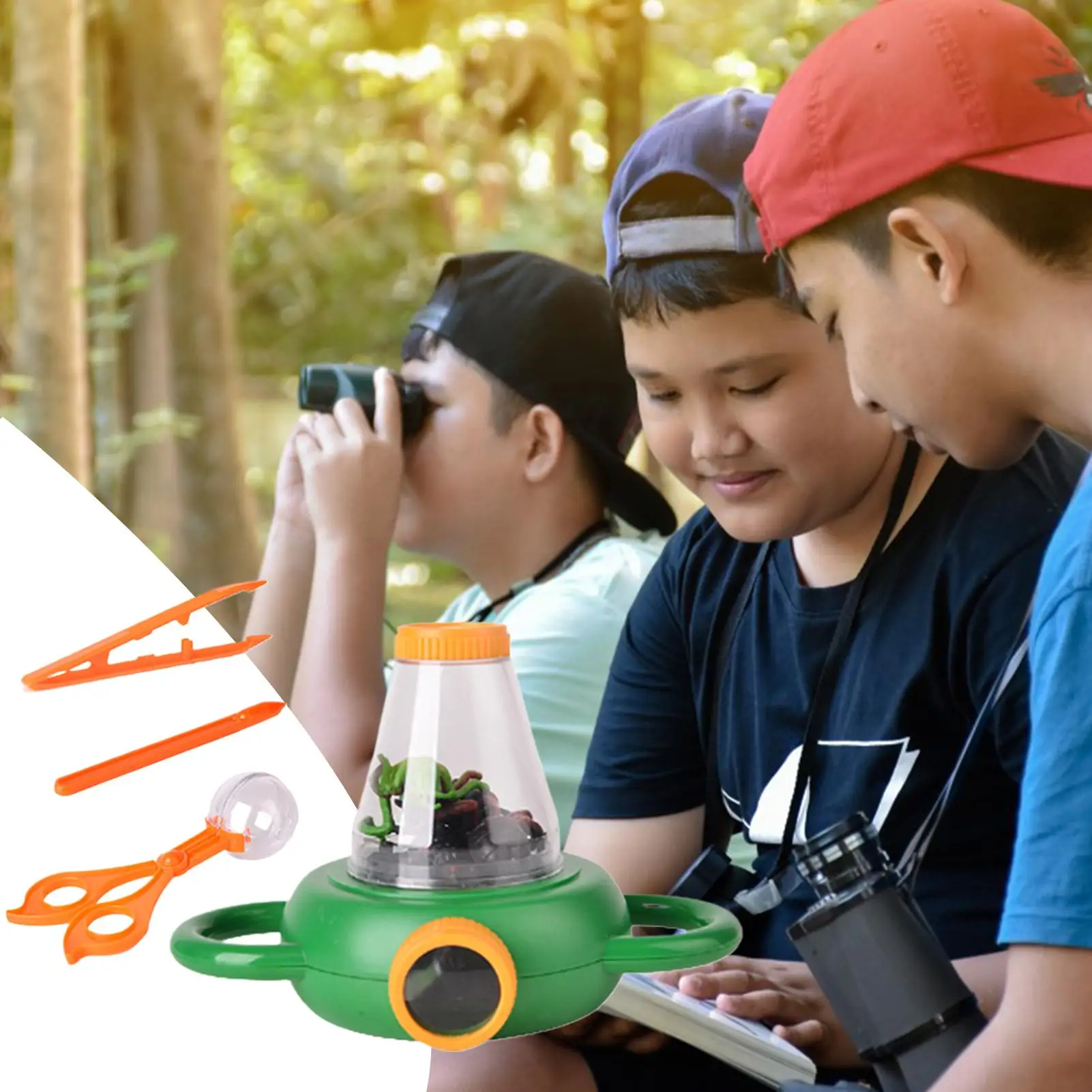 เครื่องมือล่าสัตว์ผีเสื้อสําหรับเด็กชุดจับผีเสื้อสําหรับอายุ 4-6 จับคลิปแหนบการสํารวจกลางแจ้งชุดสําหรับธรรมชาติ