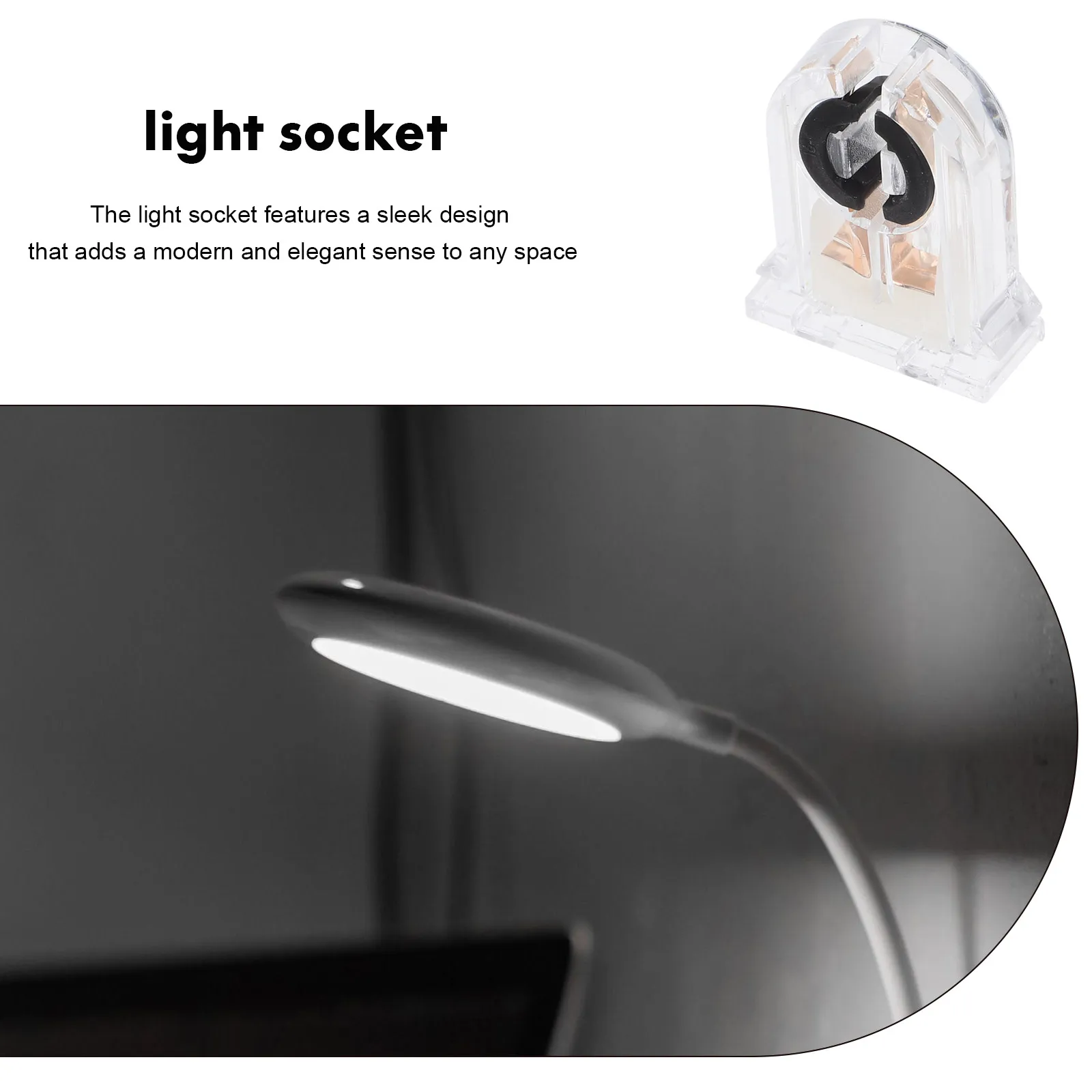 

12Pcs Non-Shunted Lamp Socket Fluorescent Tube Holder Replacement Compatible LED Tube Light Socket Bracket LED Tombstones