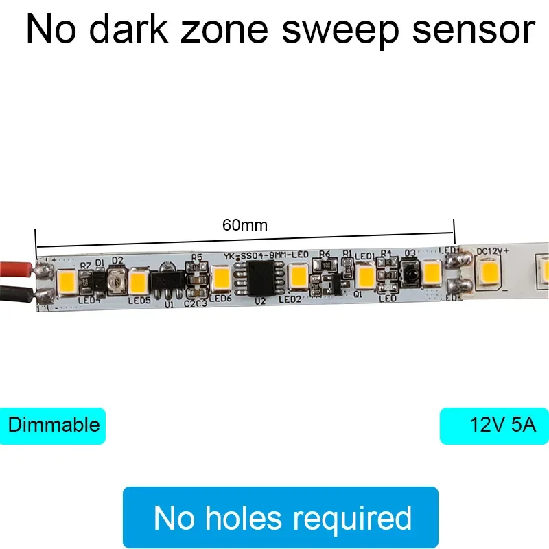 Customized 12V  No Dark Zone Sweep Sensor Hand Sweep Switch Hand Wave Scan IR Sensor Switch ON/OFF Closet Cabinet Light/Wardrobe