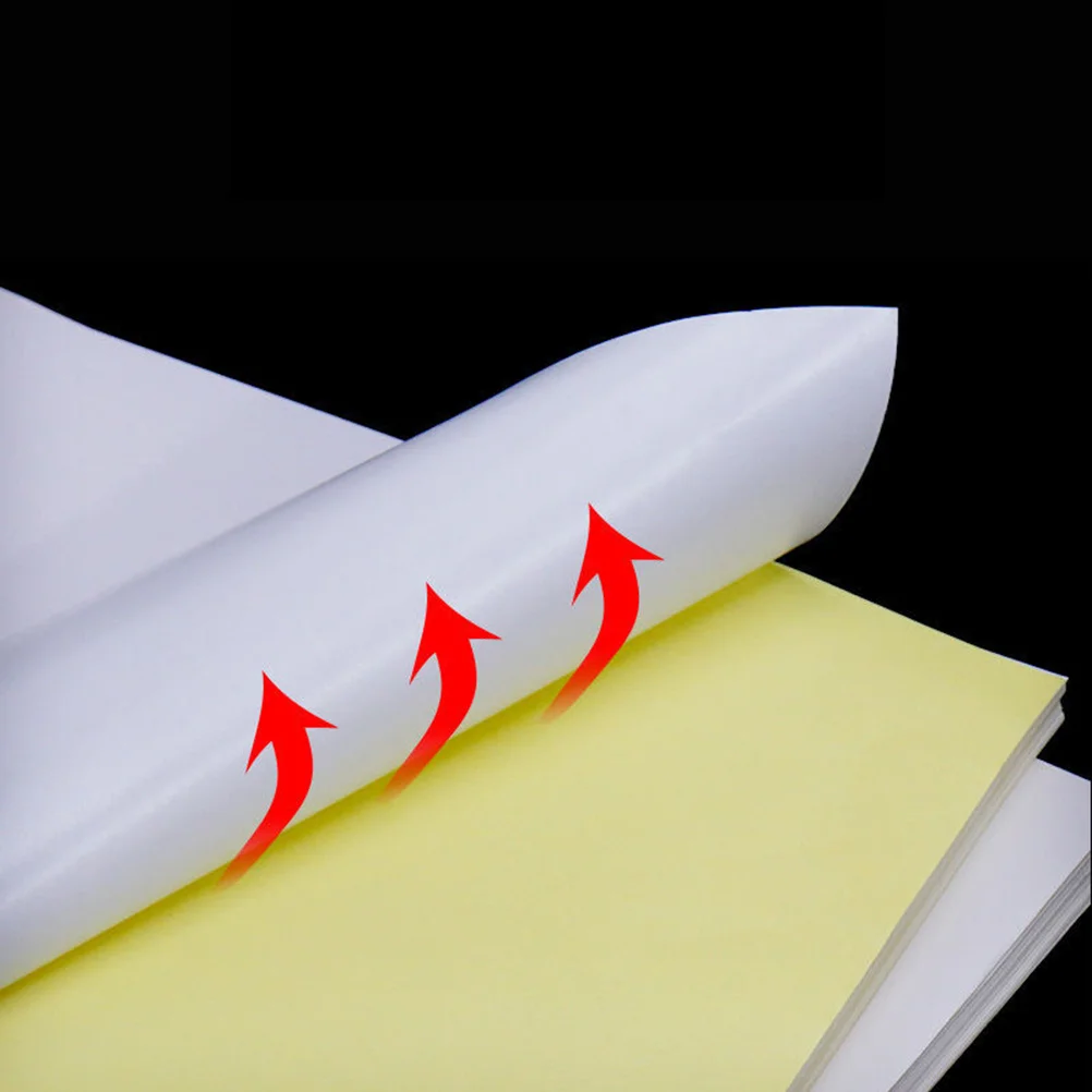 

100Pcs A4 Adhesive Typing Paper Label Sticker Self-Adhesive Printing Paper Laser Printers Office School