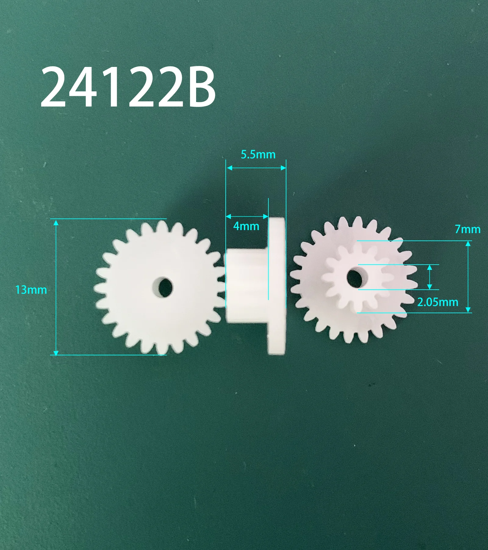 10Pcs/bag Modulus 0.5 Double Layer Plastic Gear 22/24 Teeth Disc Toy Accessories 22082B 24082A 24102A 24122B 22122B 24142B