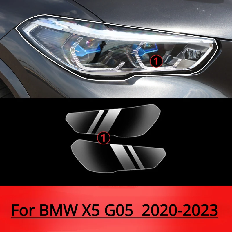 For BMW X5 X6 X7 G05 G06 G07 2020-2023 Car Headlight Sticker Anti-scratch Light Protective Film TPU Protector Accessories