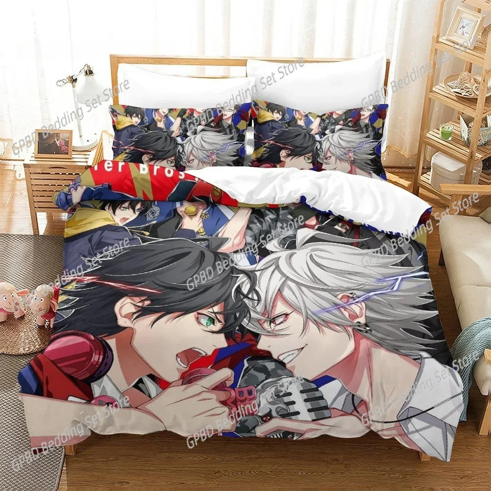 Hypnosis Mic Division Rap Battle Rhyme Anima 3D NEW Duvet Cover Pillowcase Bedding Set Adult Girl Bedroom Single Double Large