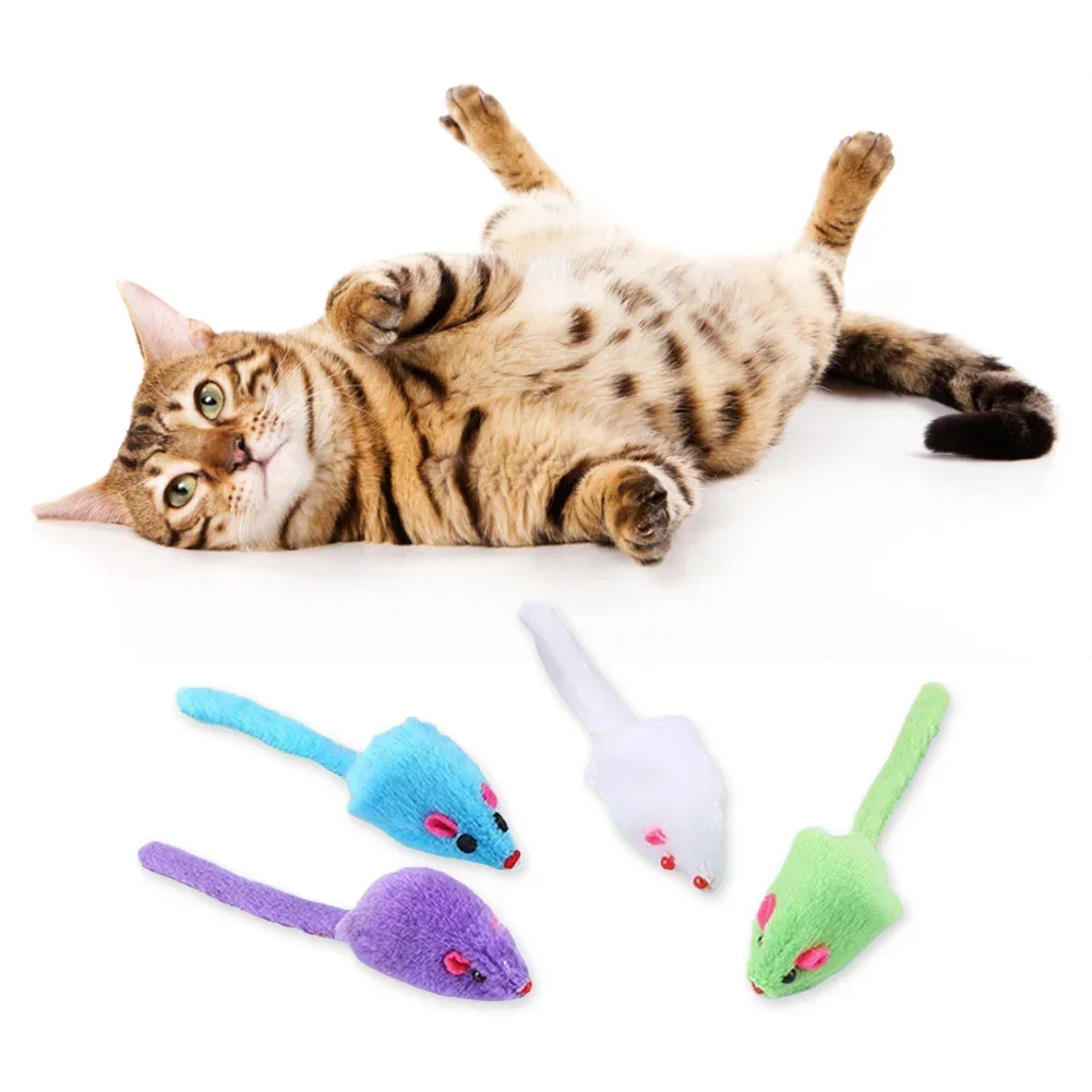 Juguete ratón de peluche para gatos y cachorros – Interactivo y suave - imagen 4