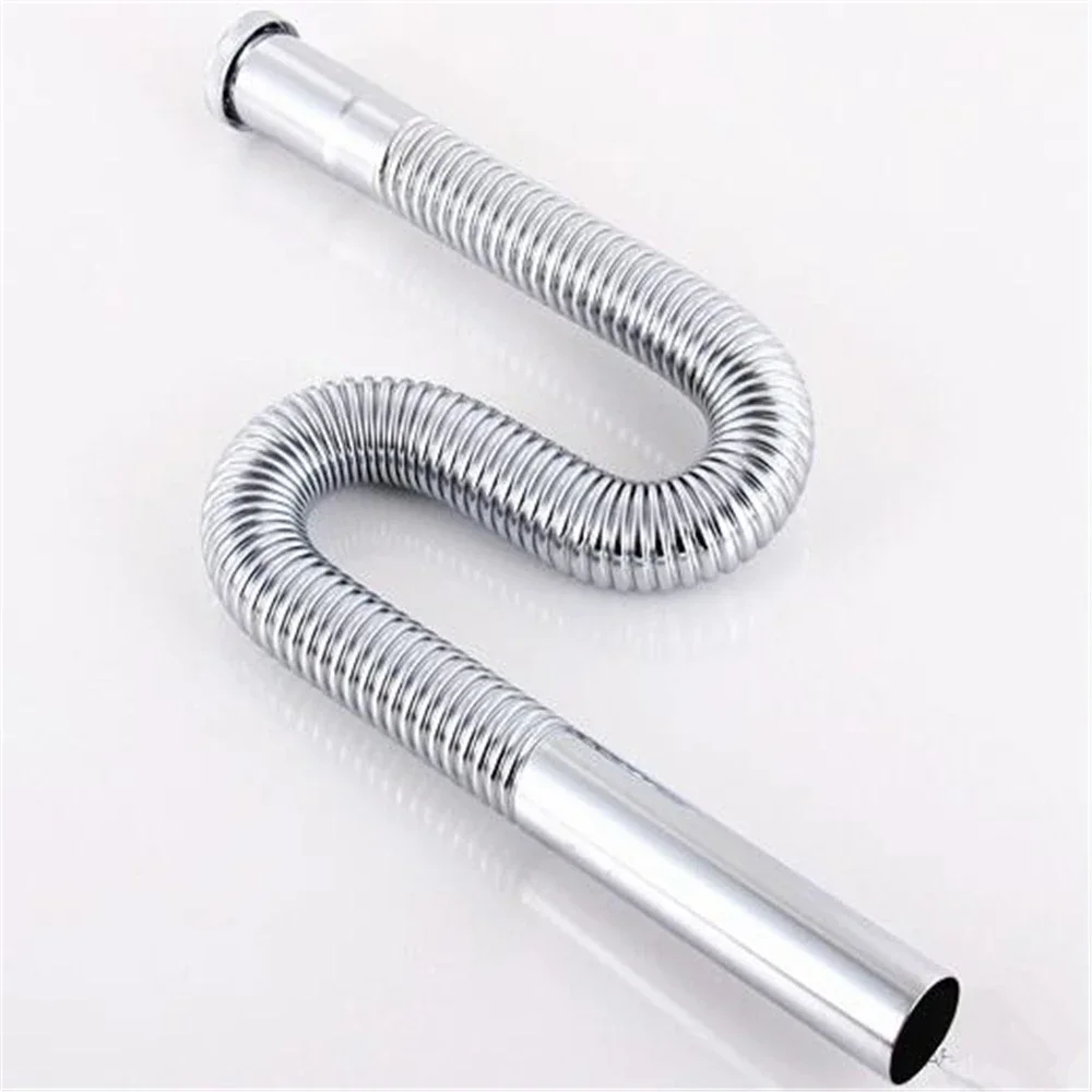 Full Copper Thickened Basin Drain Pipe 32 Standard Drain Pipe S Bend Deodorant Lengthened Corrugation Can Be Bent At Will