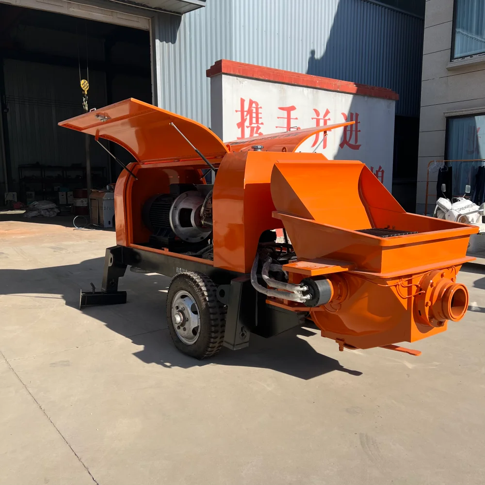 Customized HTB-15 Diesel Concrete Pump 35m³/h | Portable Mini Trailer Pump For Secondary Structure Column Pumping CE Certified