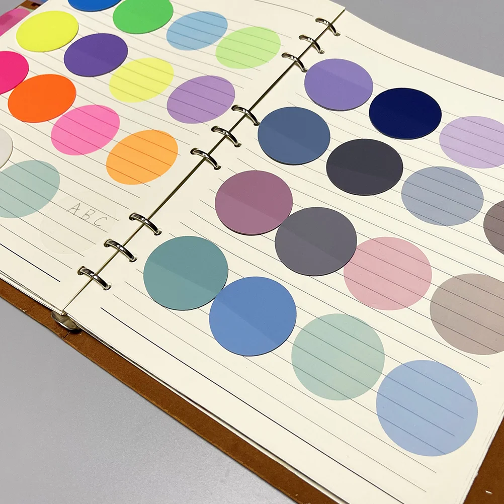 

18 Books Round Clear Index Stickers Semitransparent Remove Study Office School Supplies Memo Pads Cute Note Pads
