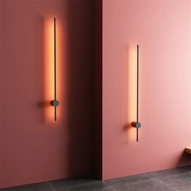 Nordic Modern Minimalist Dimmable Wall Light Lines Decorative Smart LED Lamp Living Room RGB Rainbow LED Wall Lamp