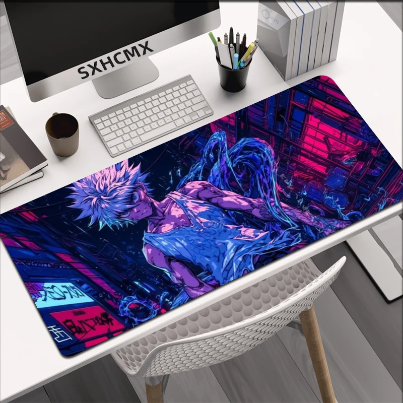 Cool Anime Hunter X Hunter Premium Rubber Keyboard Mousepad Large Non-slip Waterproof Game Professional Computer Mouse Mat