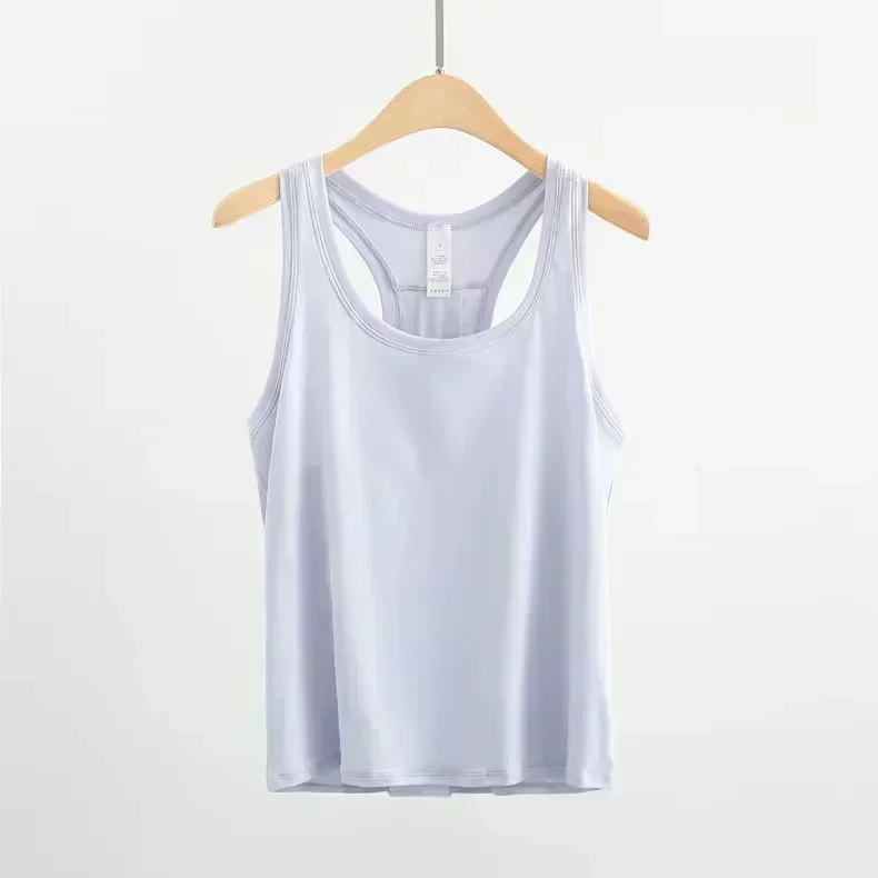 Camisola de alças de ioga esportiva solta de limão para mulheres, força elástica, secagem rápida, exercício em corrida, camisas sem mangas, colete fitness verão, blusa