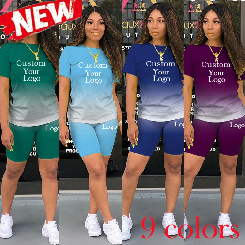 American Summer Women Custom Outfits Slim Fit Street Aesthetic Sexy 2 Piece Sets Casual Bodycon Elegant Office Cycling Pant New