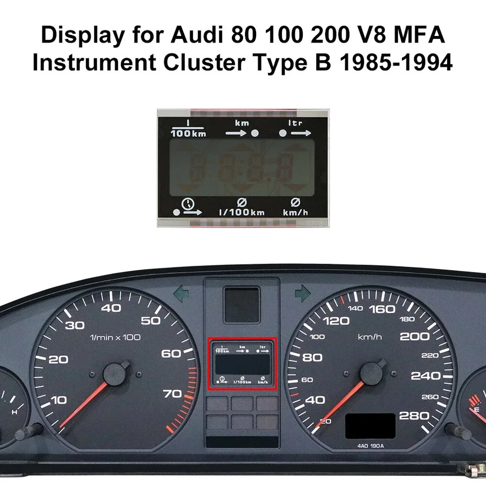 شاشة LCD للوحة القيادة لأودي 80 100 200 V8 MFA أداة العنقودية نوع A/B