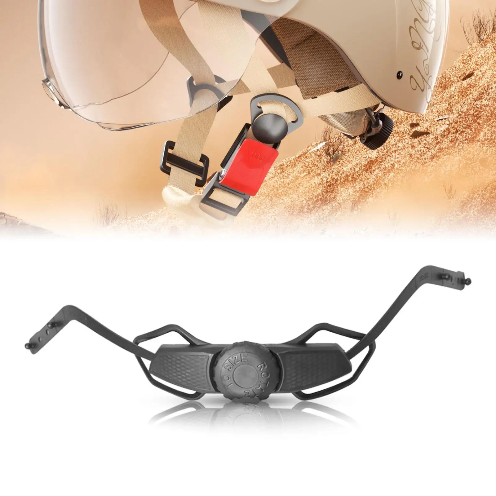Helmet Adjuster Plastic Head Locking Buckle Replacement Universal Retention System for Cycling Skiing Skating Equestrian