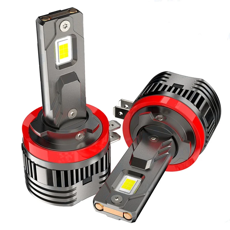 

2PCS H11B LED Headlight Bulb Turbo 80W 30000LM Low High 6000K White For Ford Fiesta Kia Hyundai Plug And Play