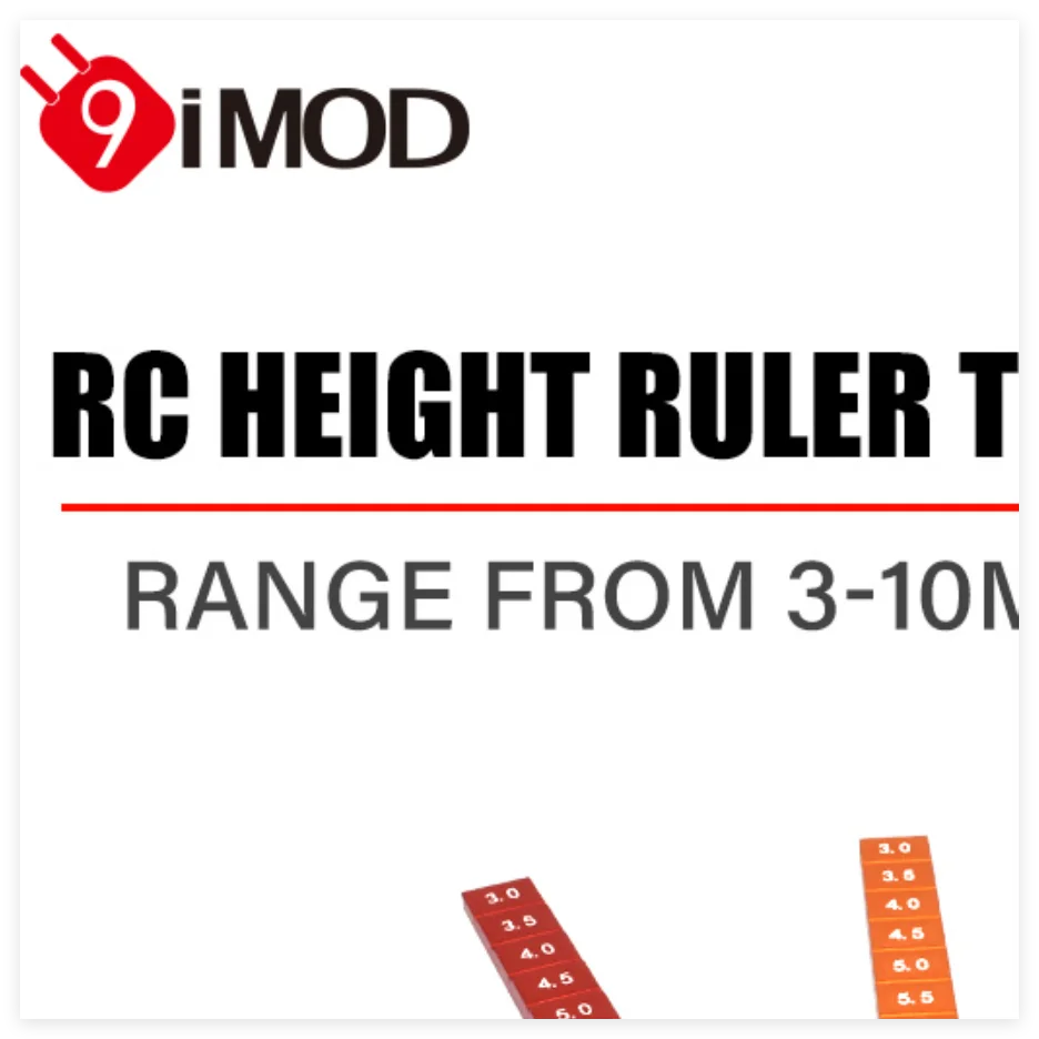 

9IMOD RC автомобильная линейка высоты шасси, измерительный прибор 3-10 мм для RC 1/10 Drift Car, измерительный инструмент