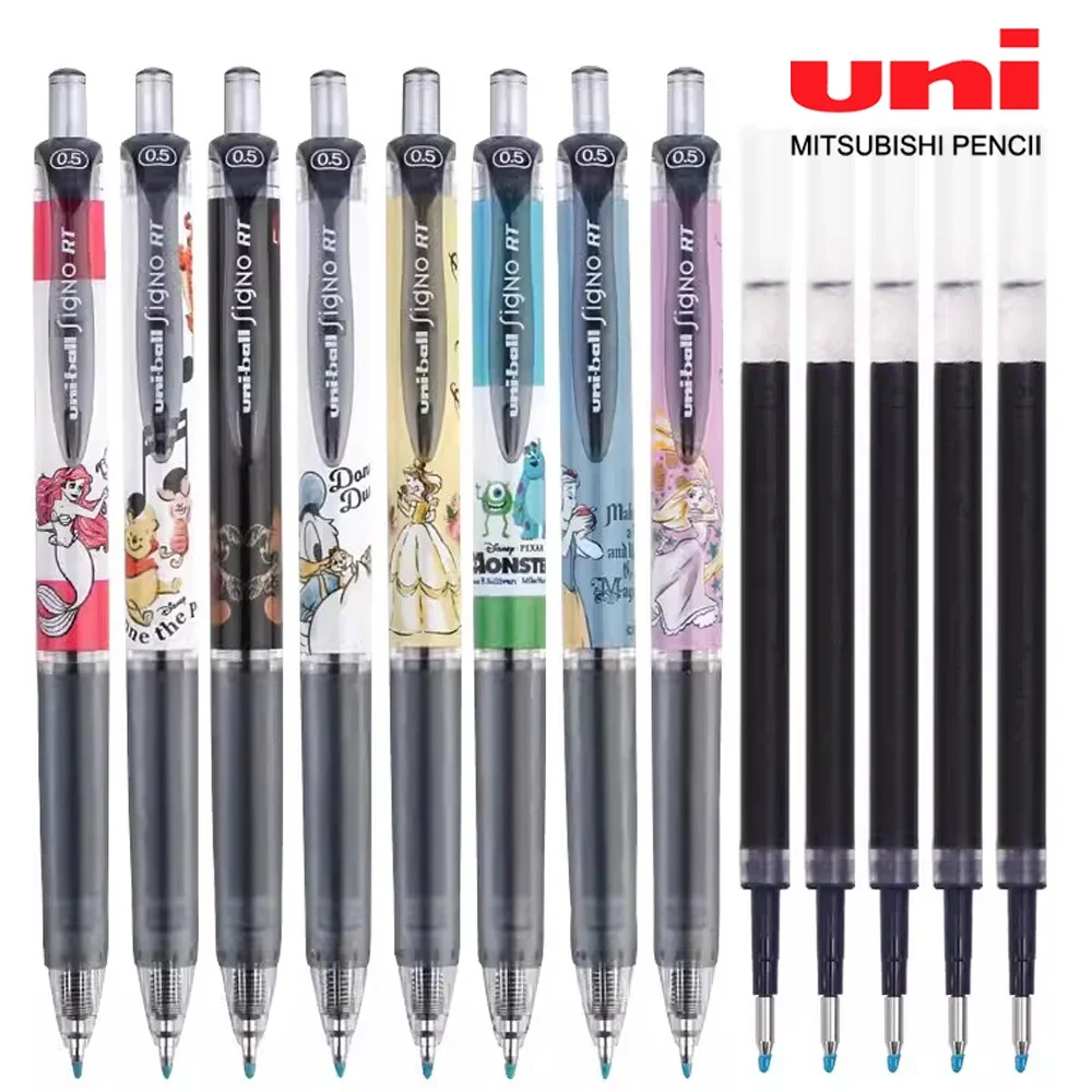 

1 Pen/5 Refills Japan UNI Limited Gel Pen Set UMN-158 Push-Type Bullet Head Multi-Color 0.5mm Student Stationery School Supplies