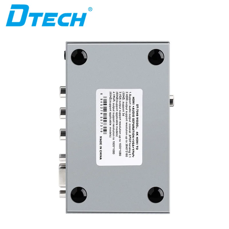 DTECH High Quality 4K HDMI Audio Extractor HDMI to HDMI VGA YPBPR Audio Separation Converter