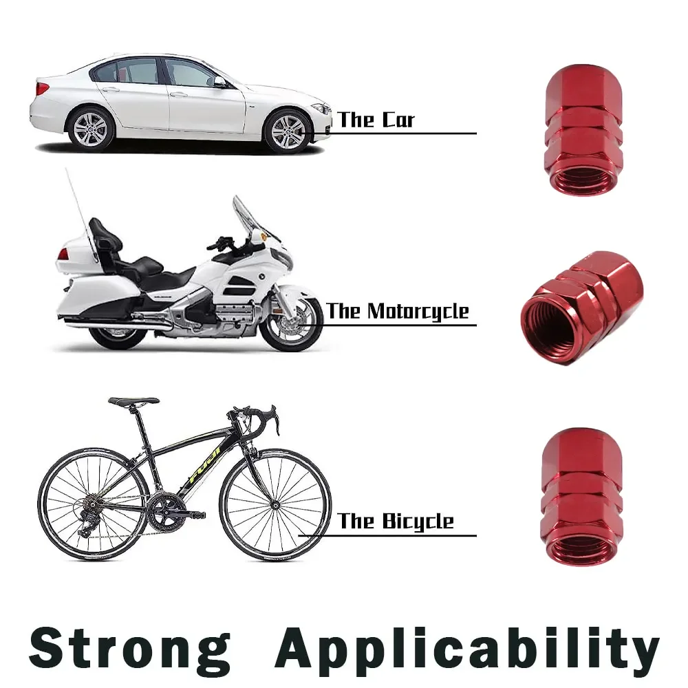 4Pcs Car Tire Valve Caps Wheel Air Dust Caps Tyre Rim Stem Covers Aluminum Alloy Waterproof Car Styling Decor Auto Accessories