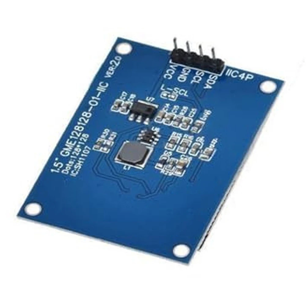 1,5 Zoll SH1107 OLED-Display 128x128 IIC für SPI-Schnittstelle Blauer Bildschirm für Raspberry Pi für STM32 DIY Elektronik-Projekte
