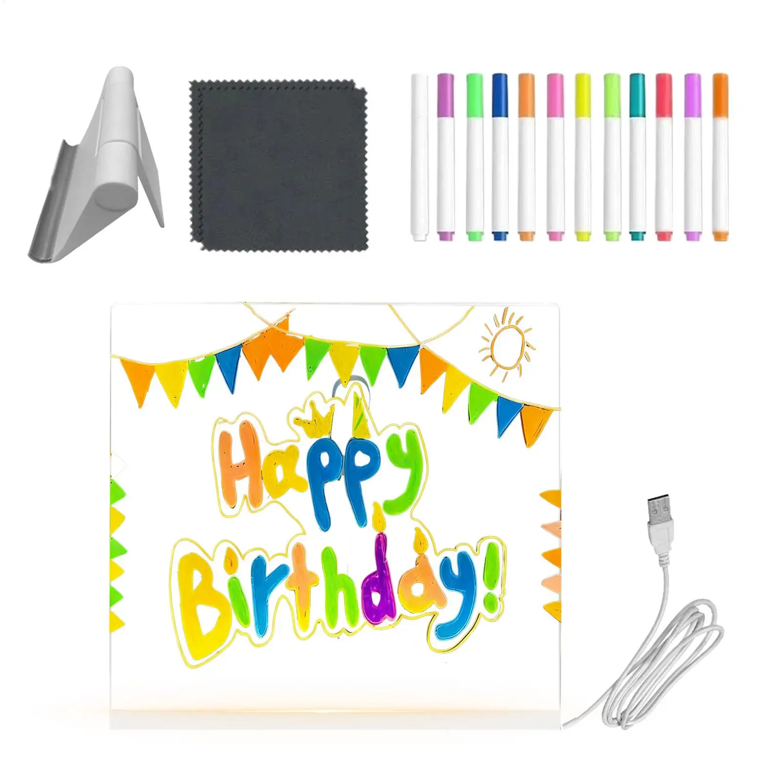 quadro-de-desenho-iluminado-para-criancas-quadro-branco-de-acrilico-transparente-com-canetas-de-12-cores-e-suporte-dobravel-ajustavel-apagavel-a-seco-iluminado