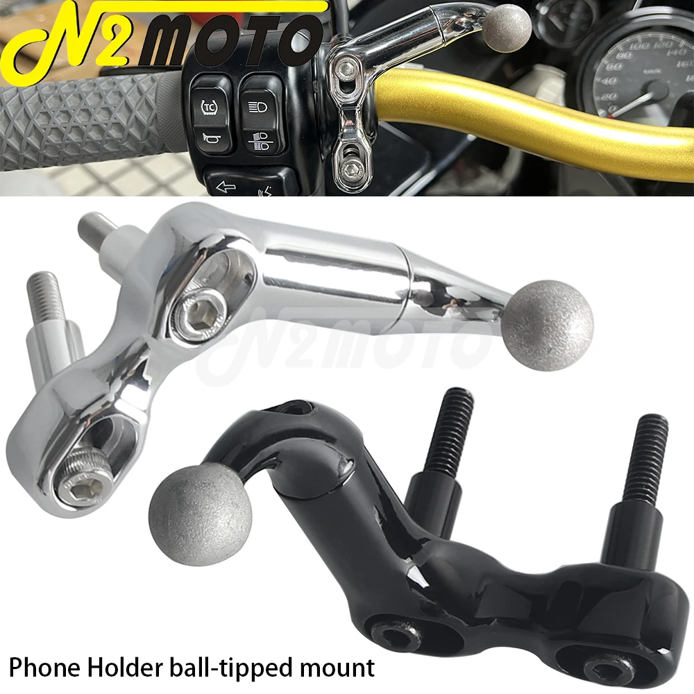 Motorcycle Phone Holder Bracket Aluminum Phone Mount For Harley Sportster Softail Dyna Touring BMW R nineT Honda Goldwing Yamaha