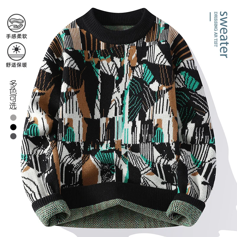 2024 winter new arrival korean style thicken mens warm sweater men fashion sweaters Men's wool pullovers male size M-3XL