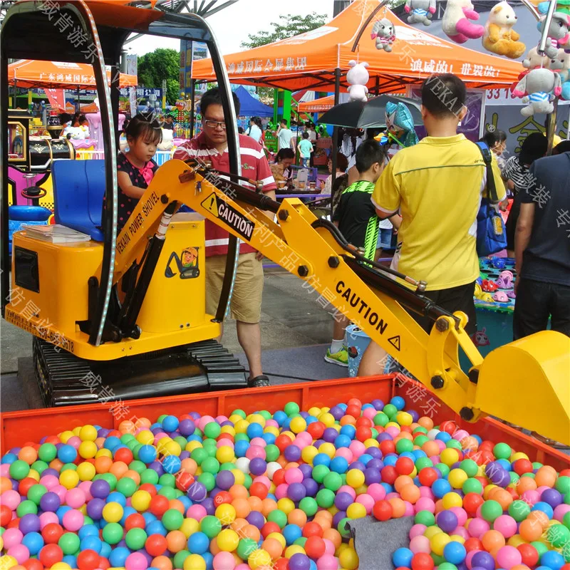 New Indoor Electric Construction Theme Park Playground For Adults And Kids Educational Remote Digger Coin Operated Games
