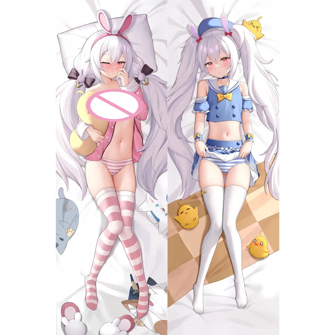 Azur Lane Laffey Dakimakura Waifu المخدة 2-الجانب طباعة كيس وسادة المعانقة غطاء وسادة الجسم Otaku هدية