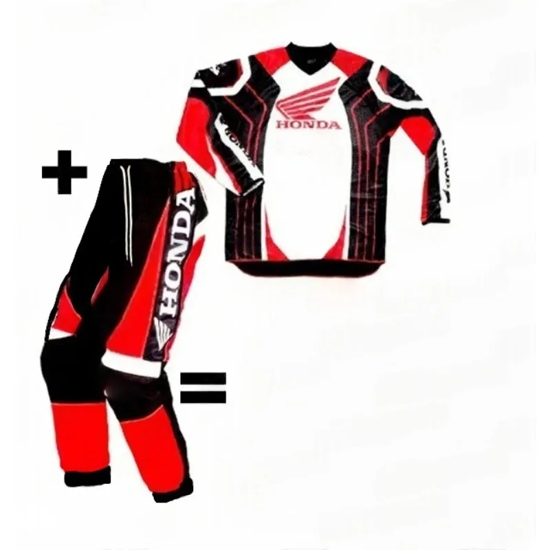 

2025 Honda Racing Style Autumn Long Sleeve and Pant Jersey Quick Dry Breathable Riding Shirt for Dirt Bike Mountain Riders Daily