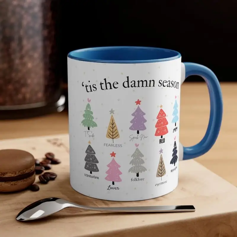 Christmas Themed Mugs Dishwasher Safe Cup Holiday Season Coffee Ceramic Mug Non Fading Festive Christmas Tree Ceramic Drinking