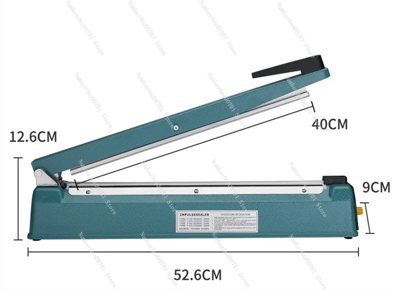 5mm 400 Type Iron shell Hand Pressure Sealing Machine 8-speed Adjustable Film Sealing Machine