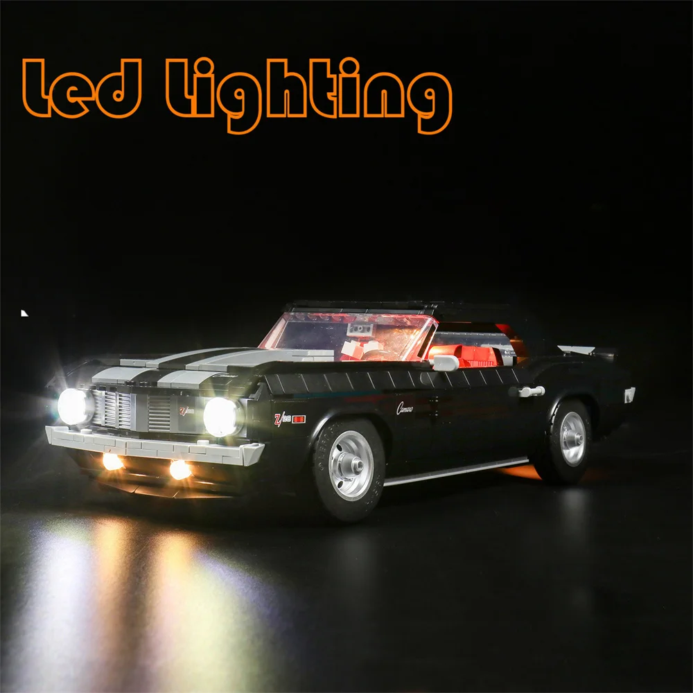 Lighting Set For Technic Car 10304 Chevrolet Camaro Z/28 1969 Sports Racing Car Model Not Include Building Block(Only Led Light)