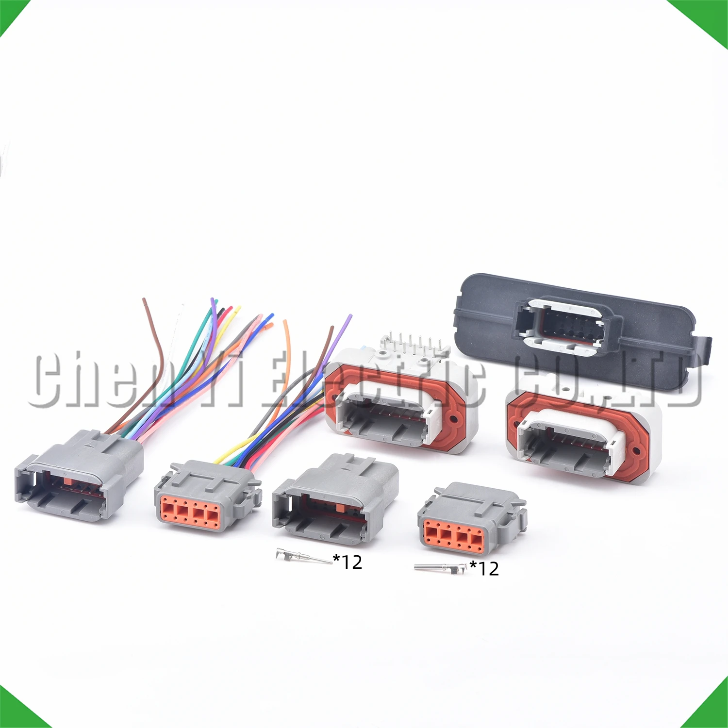 

12 Pin DTM06-12S DTM04-12P male female Automotive waterproof connector Sealed Wire Harness Plug 15cm wires For Deutsch DTM