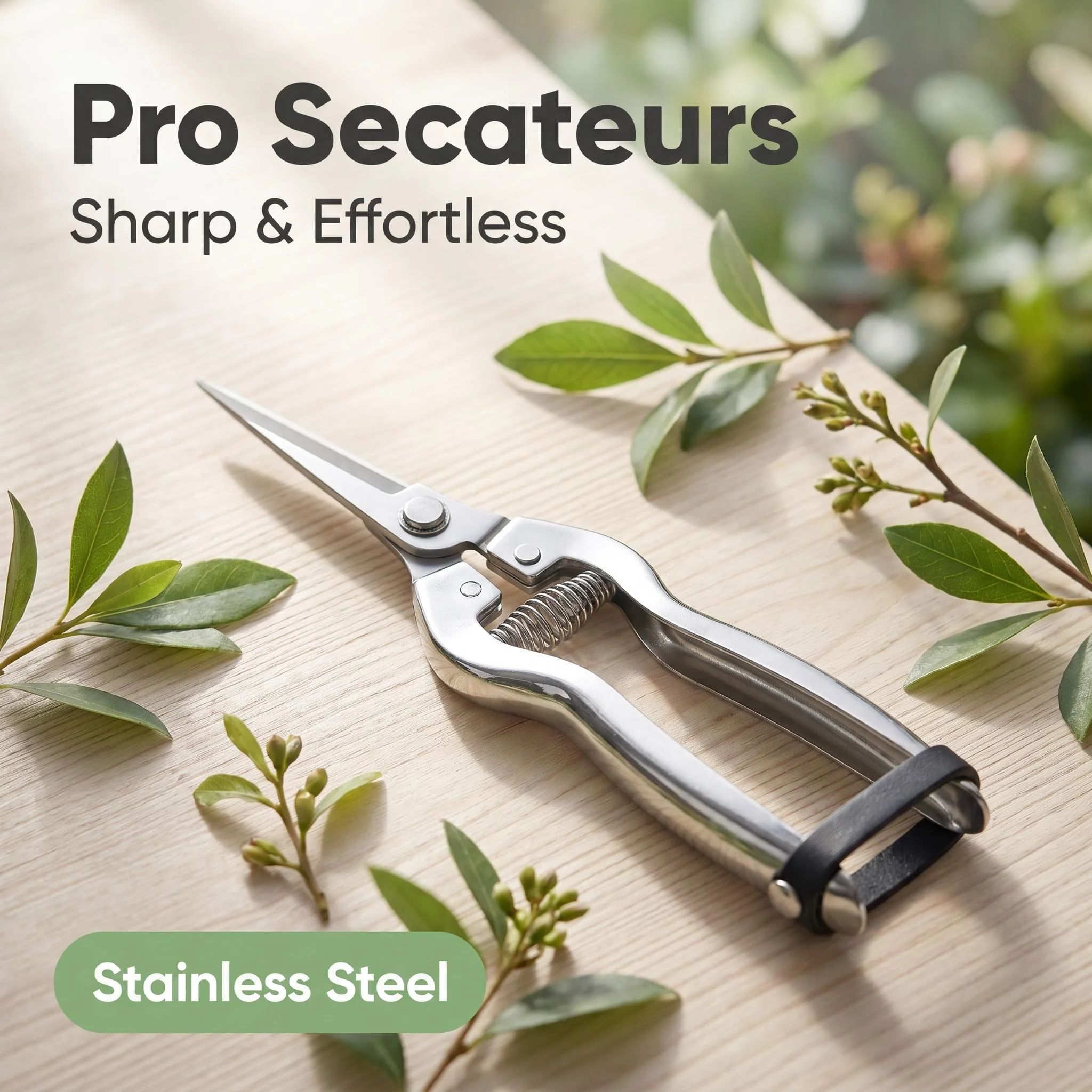 

Stainless Steel Pruning Shears Sharp Non-stick Alloy Blade Garden Scissors Bonsai Branch Trimmer Fruit Picking Plant Care