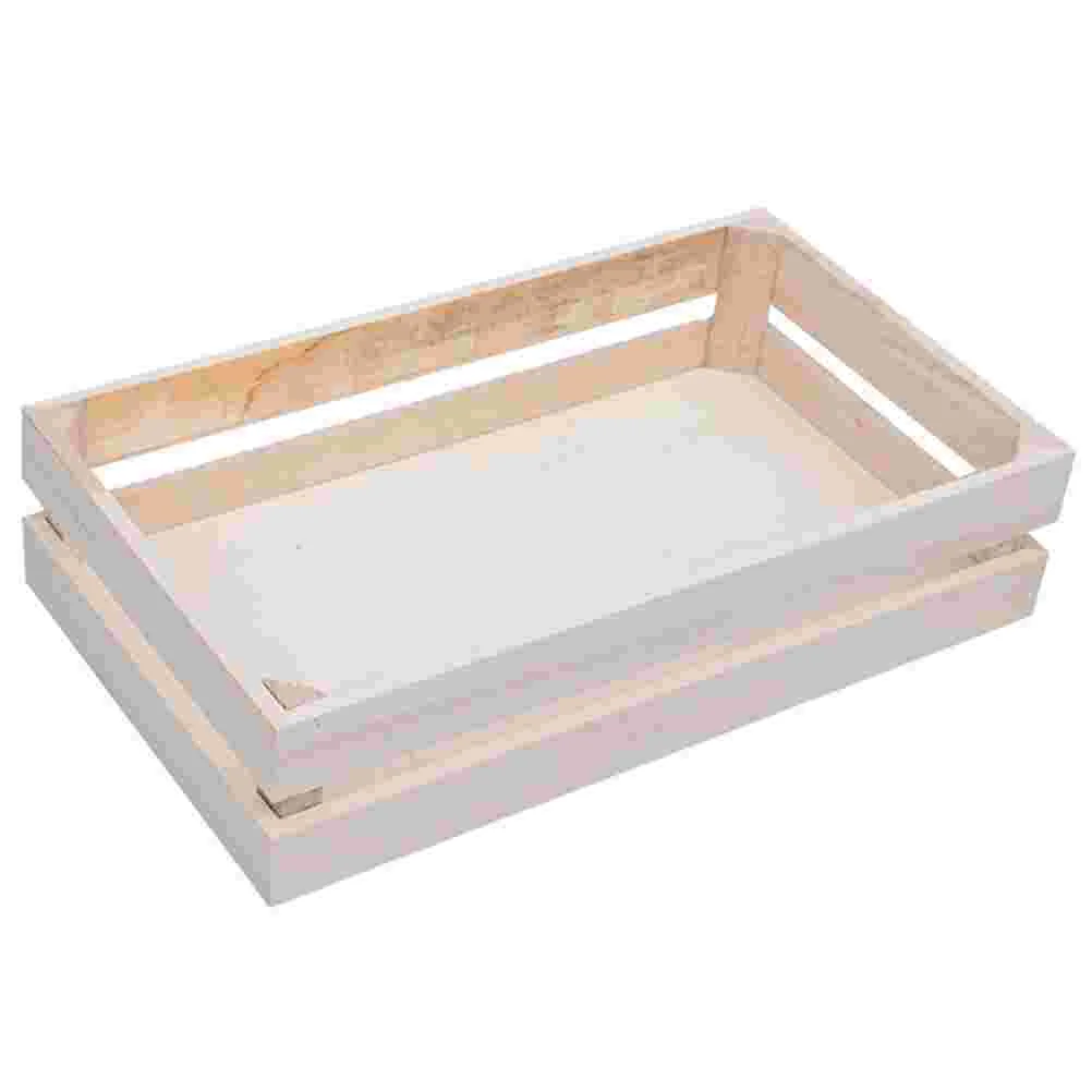 Small Basket Wooden Containers for Storage Organizer Bins Ornament Hamper Baskets