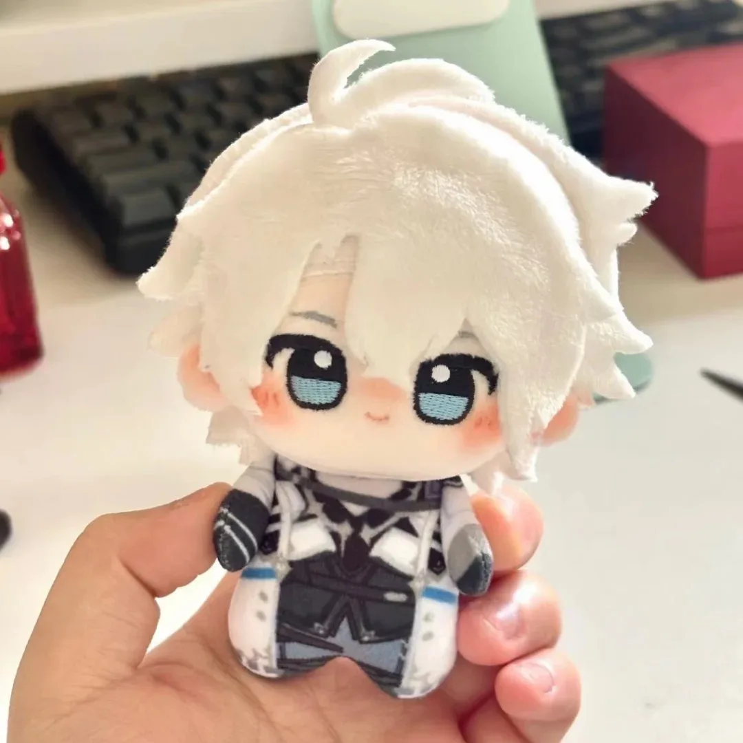 Game Honkai: Star Rail 10cm Sparkle Plush Doll Firefly Bailu Dan Heng Nunu with Printed Pattern Keychain Pendant Gift