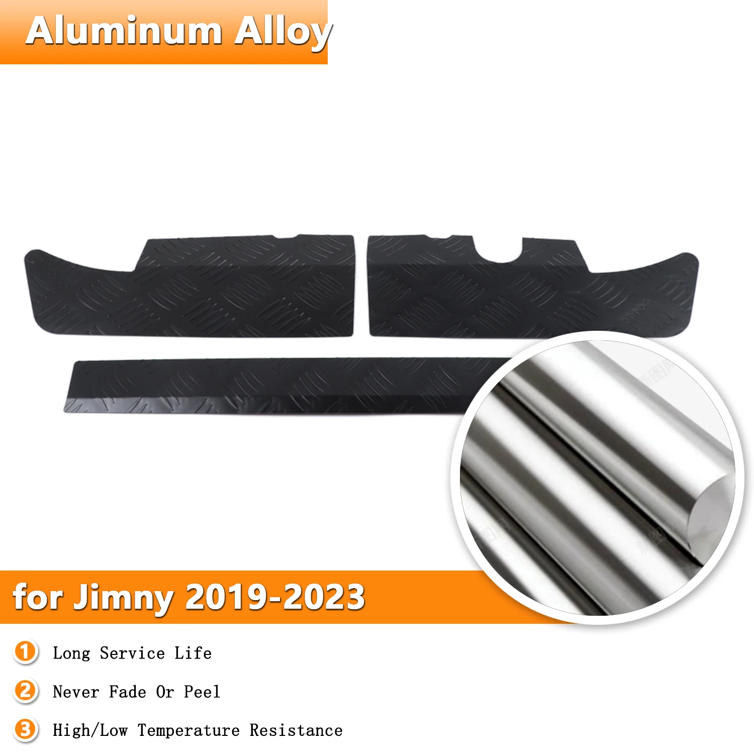 for Suzuki Jimny 2019 2020 2021 2022 2023 JB64 JB74 Car Rear Bumper Panel Cover Guard Protect Plate Accessories Aluminum Alloy