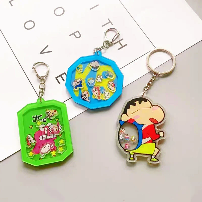 Bandai Crayon Shin-Chan Kawaii Anime Acrylic Ordinary Key Tool Cute Sweet Cartoon Accessories Pendant Lovely Gifts for Kids