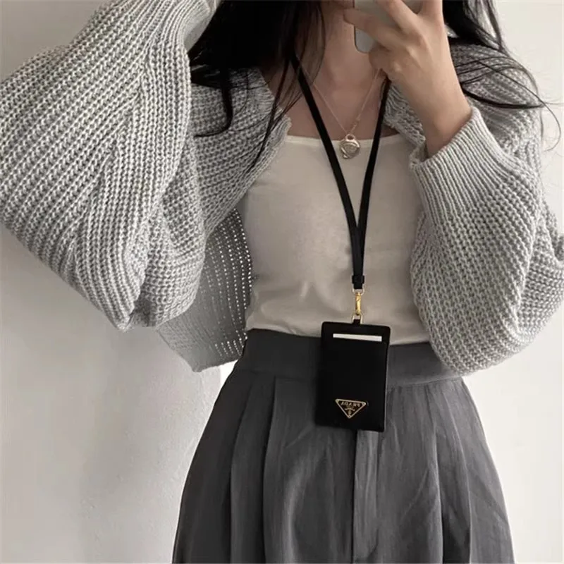 

Women Cardigan Knitted Sweater Women Casual Korean Vintage Harajuku Lantern Sleeve Autumn Tops Shawl Coat Short Sweater