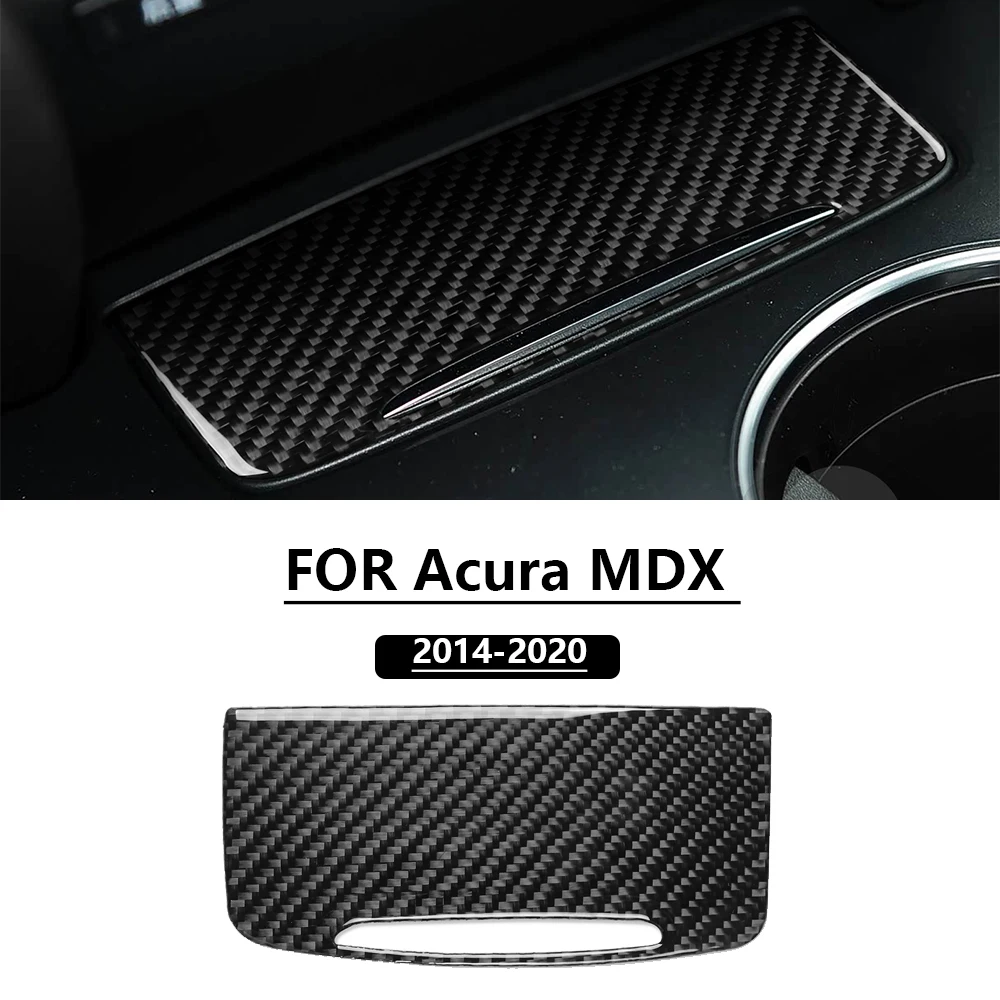For Acura MDX 2014–2020 Gear Shift Position Panel Cover Trim Real Soft Carbon Fiber car Interior Accessories Decorative Stickers