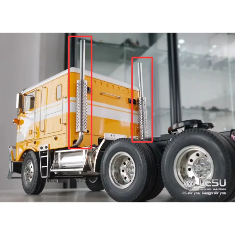 

Металлическая выхлопная труба LESU 1/14 для радиоуправляемых моделей TAMIYA King Hauler, Grand Hauler, Globe Liner, тягачей и грузовиков, аксессуары для радиоуправляемых машин