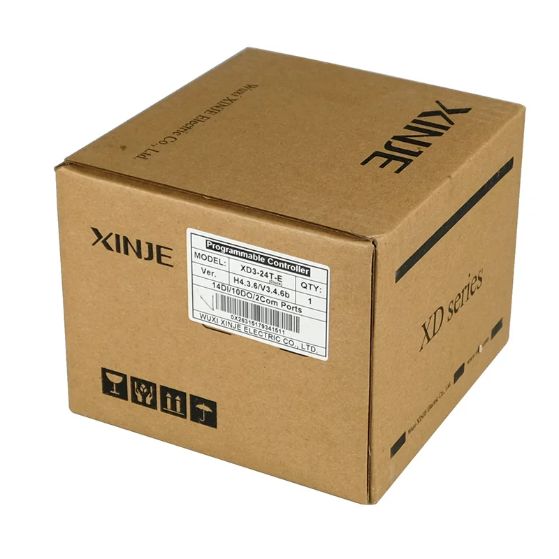 

XINJE XD3 Series XD3-24T-E Transistor output AC220V 14DI 10DO PLC Industrial Controller in box