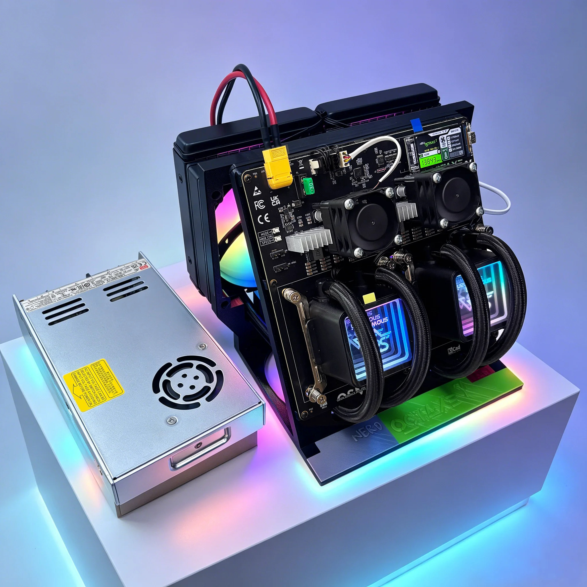NerdOCTaxe Hydro Rev3.1 13.8Th/s 230W 8*BM1370 ASIC Chips Bitcoin Miner BTC Solo Miners Bitcoin Silent Mining Lottery Machine
