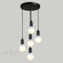 Modern Simple Hanging Lamp Wire Line Living Room Pendant Light Kitchen Hanging Lamps Dinning Room Lights 3 Home Decoration Metal